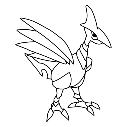 Pokemon Skarmory Easy Coloring Page