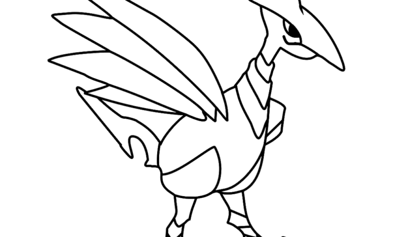 Pokemon Skarmory Easy Coloring Page