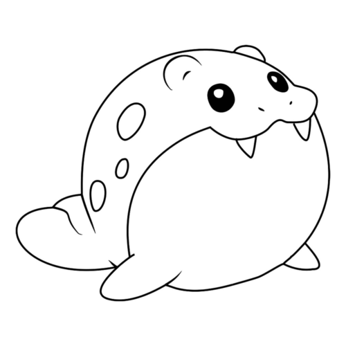 Pokemon Spheal Coloring Page