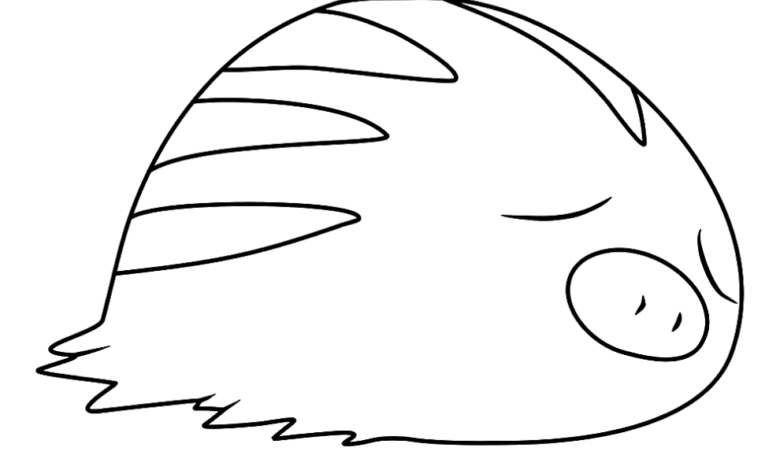 Pokemon Swinub Easy Coloring Page
