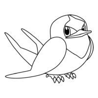 Pokemon Taillow Easy Coloring Page