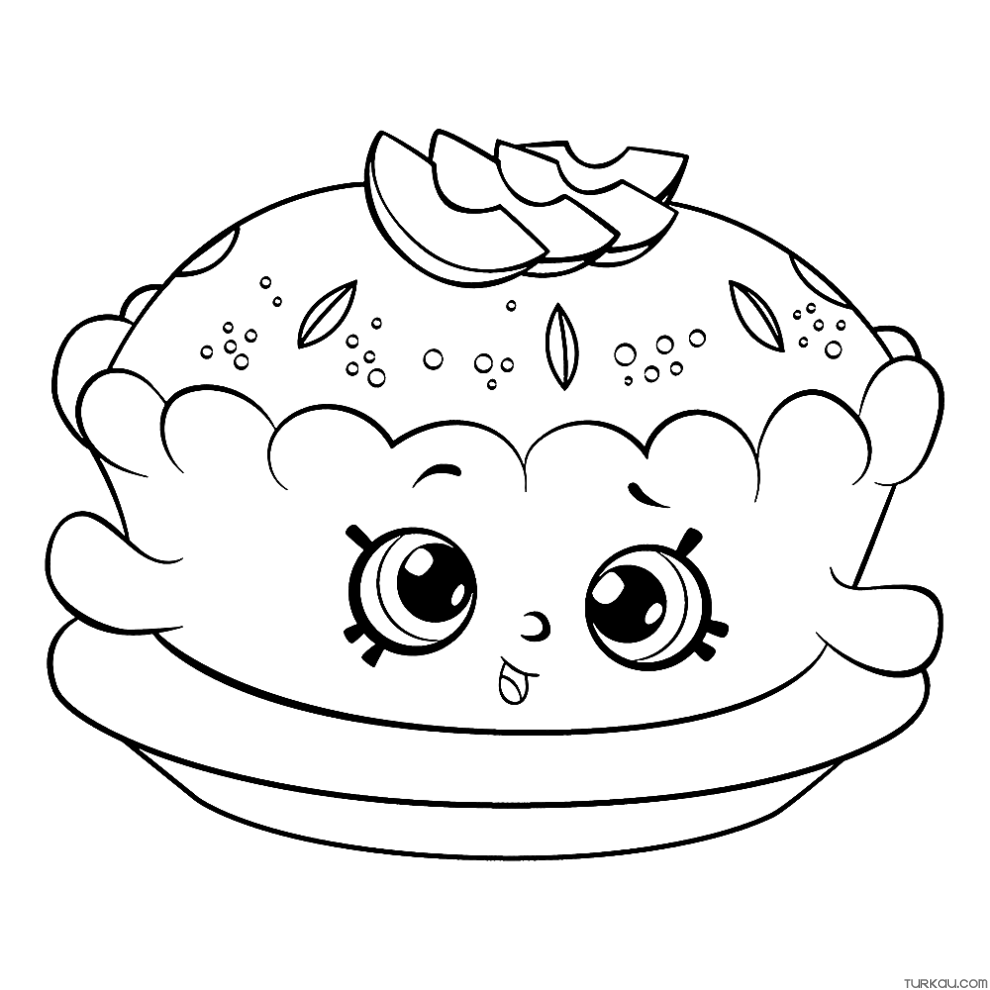 Shopkins Apple Pie Coloring Page Turkau Shopkins Apple Pie Coloring Page Turkau