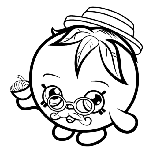 Shopkins Papa Tomato Coloring Page