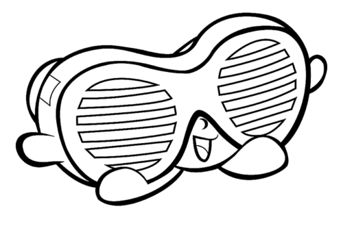 Shopkins Party Glasses Coloring Page