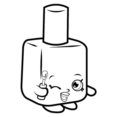Shopkins Polly Polish Coloring Page 1 Shopkins Polly Polish Coloring Page