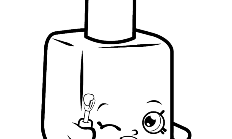 Shopkins Polly Polish Coloring Page