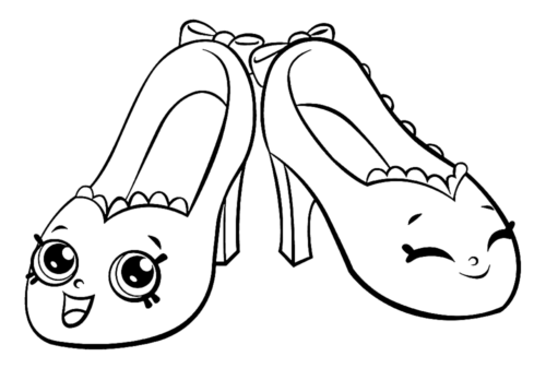Shopkins Shoes Coloring Page
