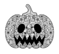 Spooky Mandala Coloring Page