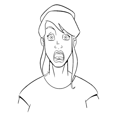 TMNT April O'Neill Shocked Coloring Page