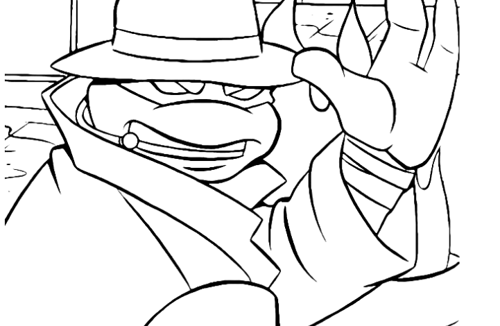 TMNT Dark Alley Ninja Turtle Coloring Page