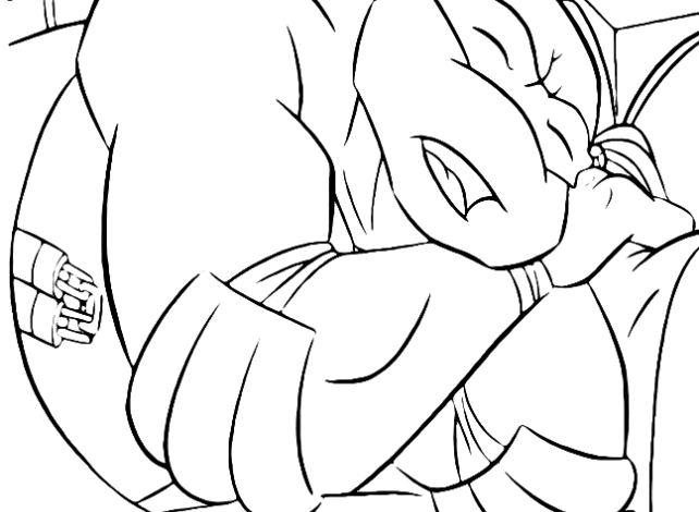 TMNT Michelangelo Sleep Coloring Page