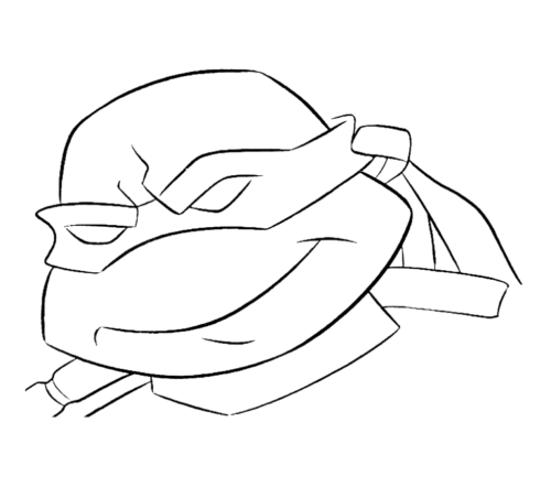 TMNT Ninja Grins Coloring Page