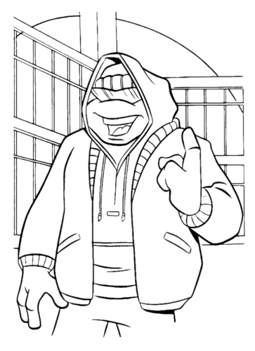 TMNT Ninja Jacket Coloring Page