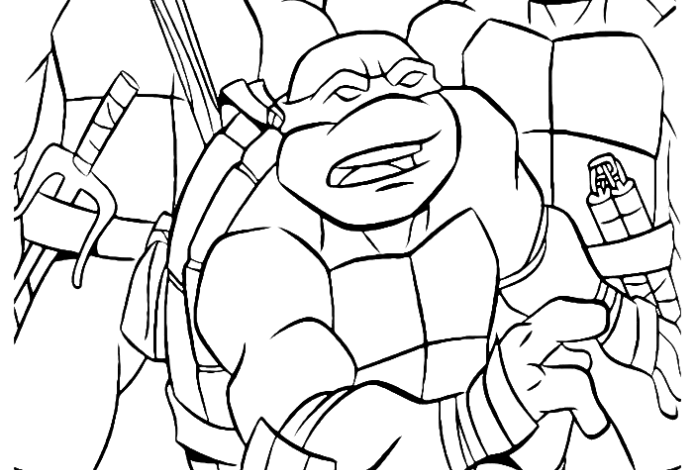 TMNT Ninja Turtles Fear Coloring Page