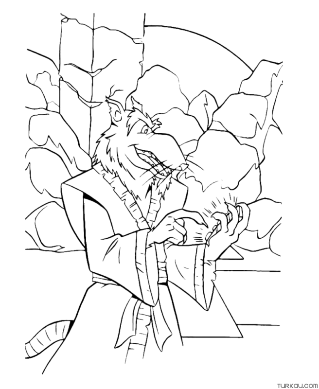 TMNT Splinter Coloring Page » Turkau