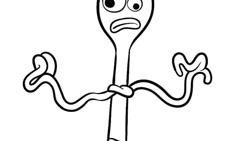 Toy Story Forky Coloring Page