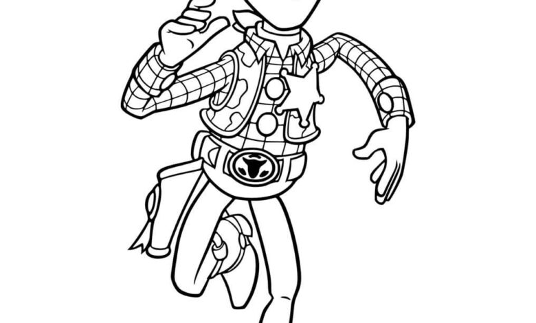 Toy Story Woody Coloring Page