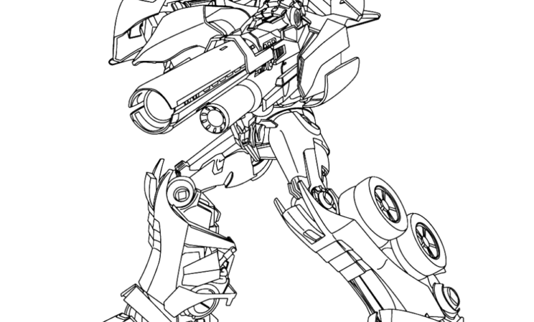 Transformers Decepticon Easy Coloring Page