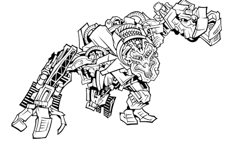Transformers Devastator Hard Coloring Page