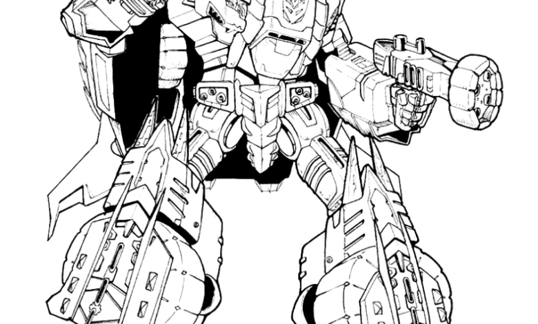 Transformers Megatron Hard Coloring Page