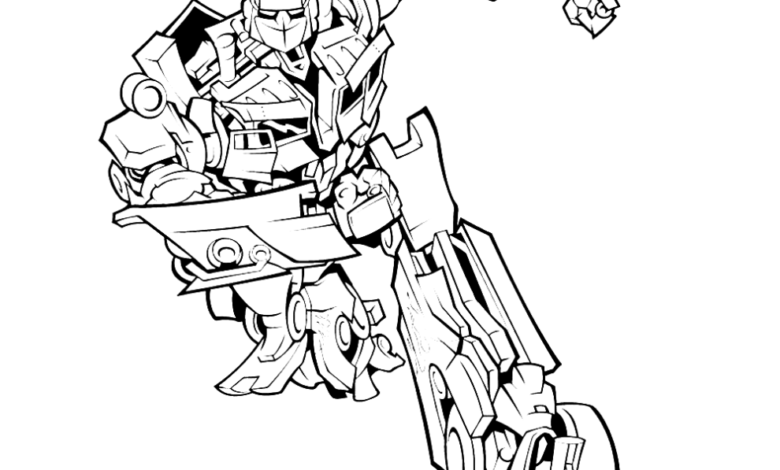 Transformers Optimus Prime Easy Coloring Page