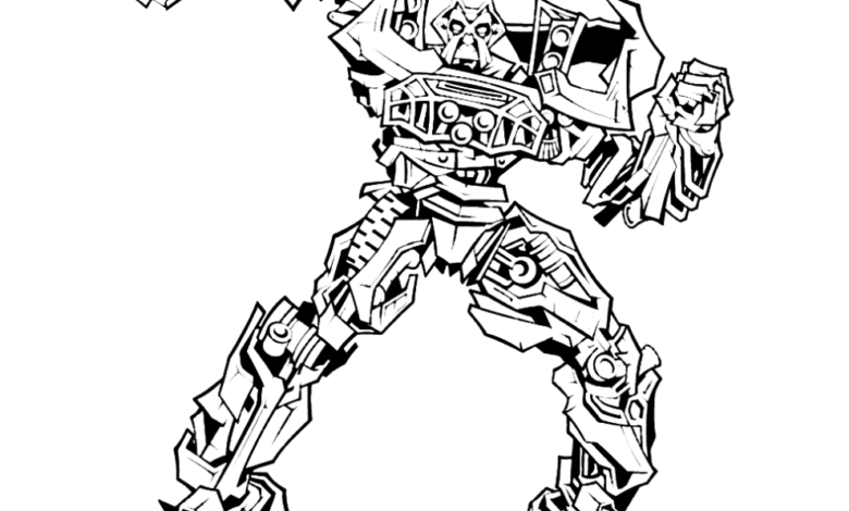 Transformers Ratchet Hard Coloring Page
