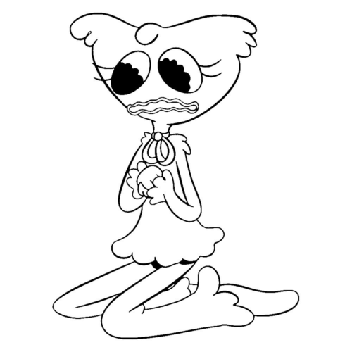 Upset Kissy Missy Crying Coloring Page
