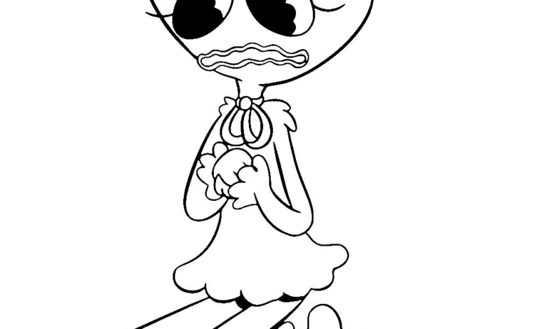 Upset Kissy Missy Crying Coloring Page