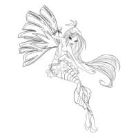 Winx Flora Sirenix Girl Coloring Page