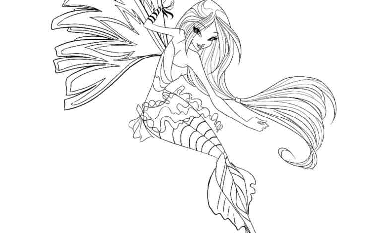 Winx Flora Sirenix Girl Coloring Page