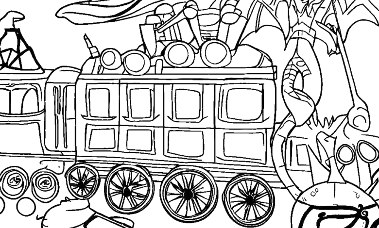 Wizarding School Items Coloring Page