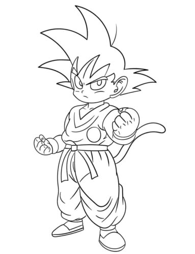 Young Goku Coloring Page