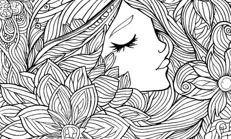 Adults Stress Relief Coloring Page