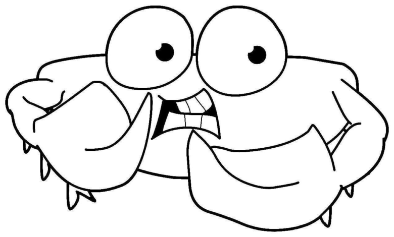 Animal Confused Crab Coloring Page