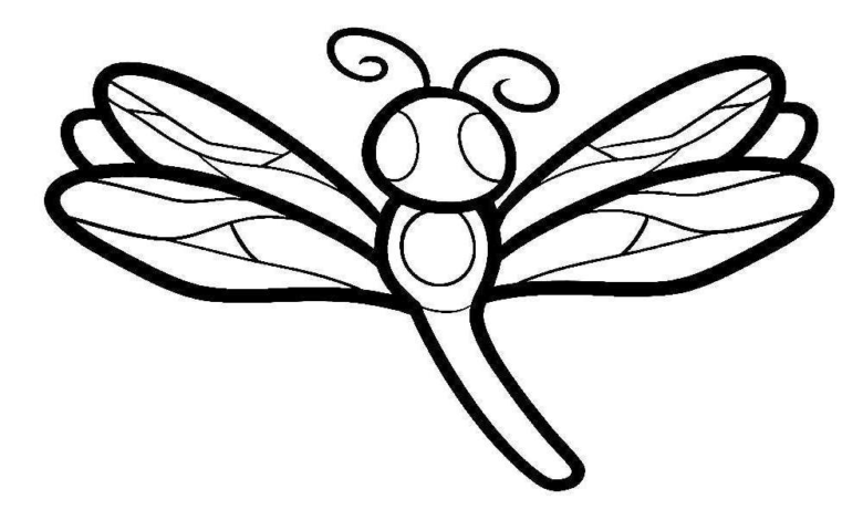 Animal Little Dragonfly Coloring Page