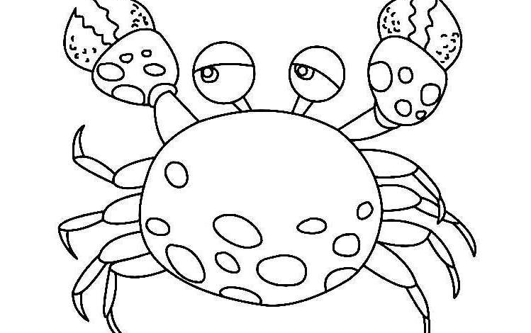 Animal Sad Crab Coloring Page