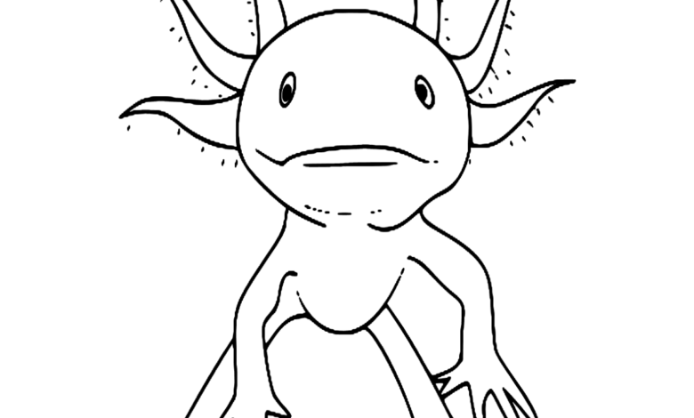 Animal Walking Fish Coloring Page