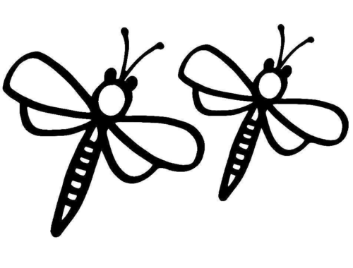 Animals Dragonflies Coloring Page
