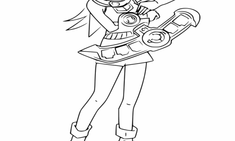 Anime Alexis Rhodes Yugioh Coloring Page