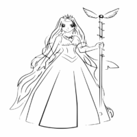 Anime Aqua Regina Coloring Page