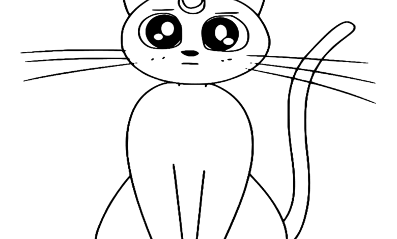 Anime Artemis Sailor Moon Coloring Page