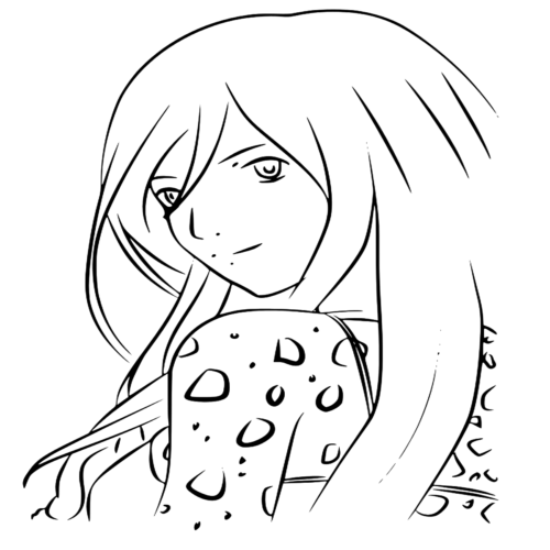Anime Benkei Girl Coloring Page