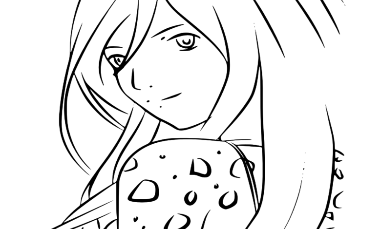 Anime Benkei Girl Coloring Page