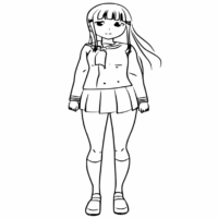 Anime Dia Kurosawa Coloring Page