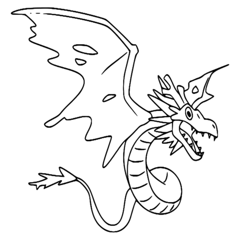 Anime Digimon Airdramon Coloring Page