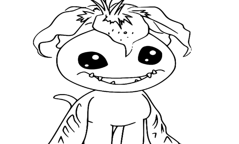 Anime Digimon Palmon Coloring Page