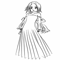 Anime Elaine Coloring Page