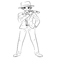 Anime Fuyuhiko Kuzuryuu Danganronpa Coloring Page