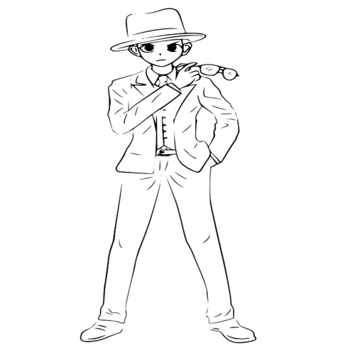 Anime Fuyuhiko Kuzuryuu Danganronpa Coloring Page