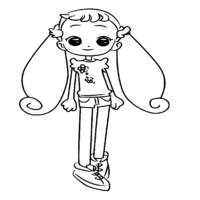 Anime Hana Chan Coloring Page